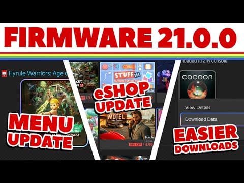 Nintendo Switch 2 Firmware 21.0.0 - Massive Eshop Improvement & Home Menu Changes