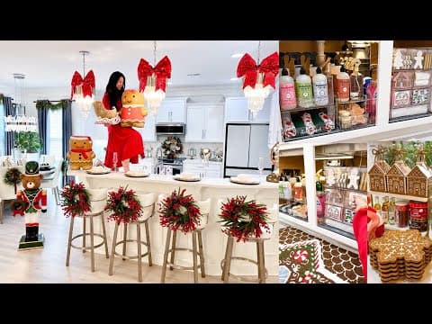 🎄christmas Kitchen Decorate With Me | Kitchen Organization | Christmas Decor Ideas | Cricut