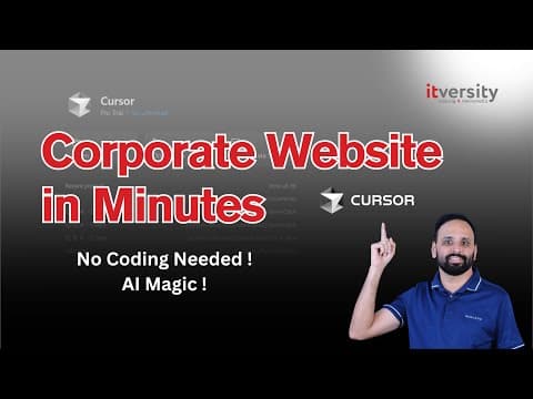 How I Built A Corporate Website In 10 Minutes With Cursor Ai (no Coding Required)