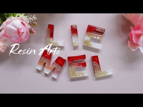 Epoxy Resin Craft For Beginners | Amazing Resin Arts Idea | Resin Letter Keychain Charms