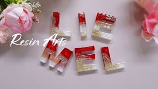 Epoxy Resin Craft For Beginners | Amazing Resin Arts Idea | Resin Letter Keychain Charms