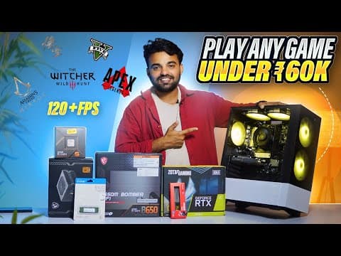 🔥 Best ₹60,000 Pc Build 2025 | Ryzen 5 7600 + Rtx Gpu | Gaming + Editing Monster 💻