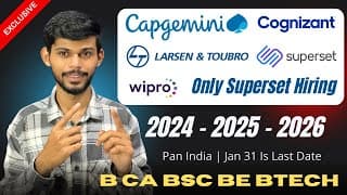 4 Giants Hiring On Superset | Capgemini Cognizant Wipro L&t | Freshers 2024 2025 2026 | Apply Now