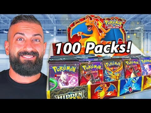 100 Hidden Fates Pokemon Packs!