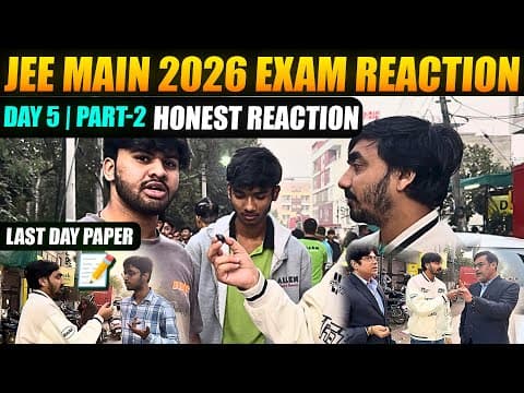 Jee Mains 2026 Last Day Evening Shift Paper 📝 Reaction From Kota | Honest Feedback | Day-5 | #jee