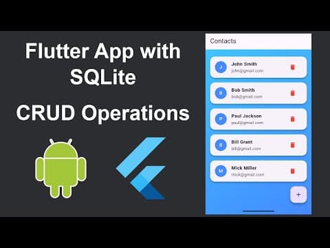 Create Flutter App With Sqlite Database And Crud Operations (create, Read, Update, Delete) | Android