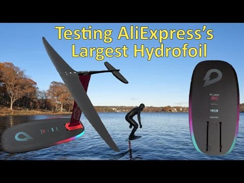 Testing The Largest Aliexpress Hydrofoil 1700mm + Gong Kluber 80 Review | Pump Foiling