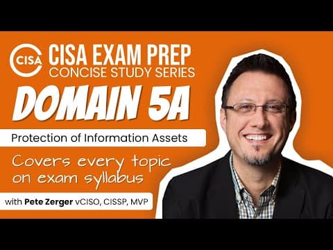 Cisa Exam Prep -  Domain 5a - Info Asset Security And Control