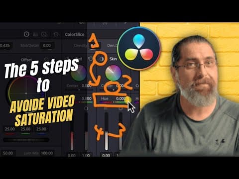 Why Does Saturation Ruin The Film Look? The 5 Steps To Filmic Saturation - Davinci Resolve 19.