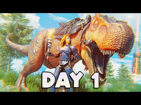 My Hardest Solo Ark Adventure On Day 1 Official!