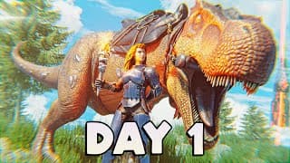 My Hardest Solo Ark Adventure On Day 1 Official!
