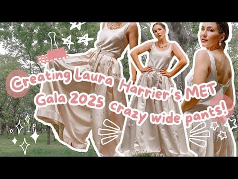 Recreating Laura Harrier's Met Gala 2025 Look - Starting With The Pants!! - Thisiskachi Diy