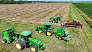 3 Tractors In 30 Acres Baling Hay