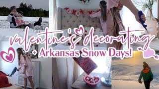 Decorate For Valentine's Day With Me | Snowed In Family Days | Lauren Yarbrough