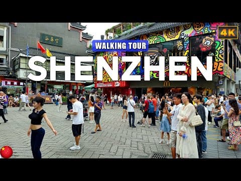 Shenzhen, China - Dongmen Pedestrian Street 4k Walking Tour