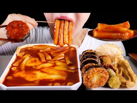 Asmr Spicy And Cheesy Shinjeon Tteokbokki, Gimbap, And Fried Food | No Talking Eating Sounds Mukbang