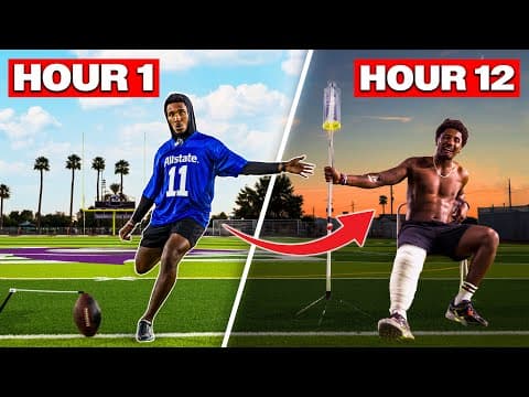 I'm Stuck On This Football Field Until I Break A World Record! (1,000 Fg's In 24 Hrs)