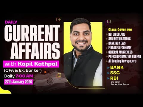 26th & 27th January 2026 Current Affairs Today | Bank Exams 2026 Current Affairs | Kapil Kathpal