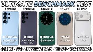 Samsung S26 Ultra Vs S25 Ultra / Xiaomi 17 Ultra / Vivo X300 Pro / Iphone 17 Pro Max Benchmark Test