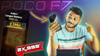 Poco F7 Indian Unit Unboxing |⚡sd 8s Gen 4, 7550mah@29,999*