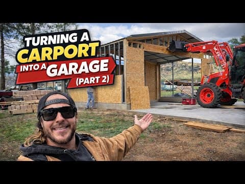 Turning A Carport Into A Garage! (part 2)