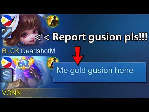 Assassin Is The New Marksman?!😂 Gusion Gold Lane In Solo Rank! (must Watch💀) -mlbb