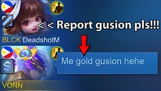 Assassin Is The New Marksman?!😂 Gusion Gold Lane In Solo Rank! (must Watch💀) -mlbb