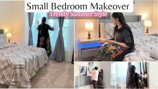 Small Bedroom Makeover | Trendy Summer Style | Yitamhome Furniture 🇺🇸🧡