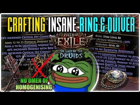 Crafting Giga Juicy Ring & Quiver For Poisonburst Arrow Pathfinder - Path Of Exile 2