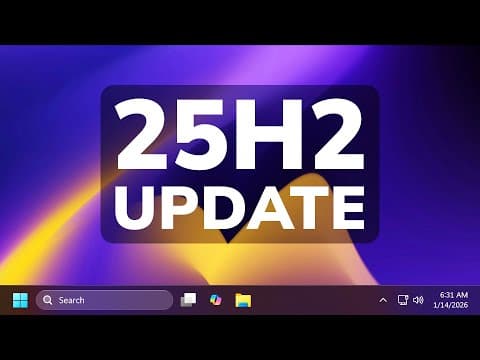 New Windows 11 25h2 January 2026 Update – New Features In The Main Release (kb5074109)