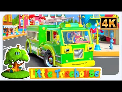 Wheels On The Firetruck Vehicle Song & Rhyme For Kids