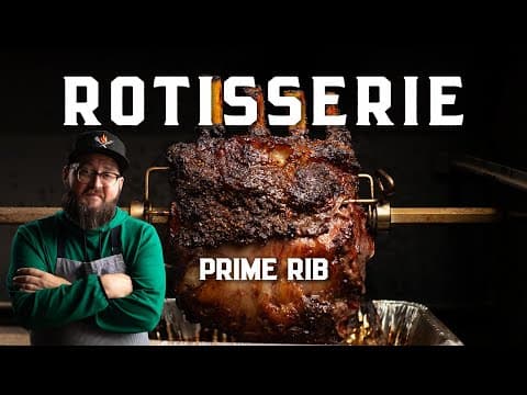 Rotisserie Prime Rib From Start To Finish | Trimming, Spitting & Cooking