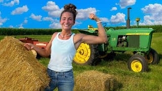 Baling Hay For The First Time Ever
