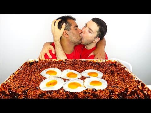 Why We Can't Break Up • Black Bean Fire Noodles • Mukbang & Recipe