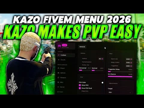 I Tried Kazo For Fivem (best Combat & Executor Menu)