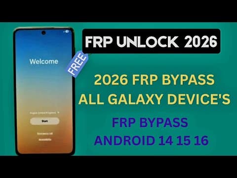 Samsung A35 Frp Bypass Android 16 | Samsung A356e Frp 2026 | Google Chacha