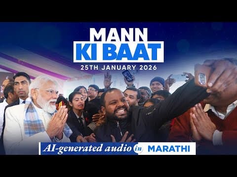 Mann Ki Baat Marathi Edition - In Pm Modi’s Voice | 130th Episode | Ai Generated