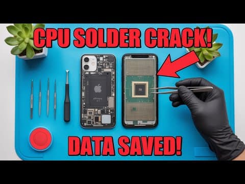 Iphone 11 Drop Damage 💥 Cracked Cpu Solder Joints… I Pulled The Cpu And Brought It Back 😳💾