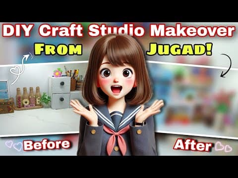 Omg 😱 Diy Craft Studio*makeover* From Jugad  || Super With Jugad Ideas Shifa Craft