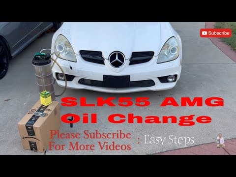 How To Change Engine Oil And Filter On Slk55 Amg Mercedes | R171 Mercedes Oil Change With Oil Pump