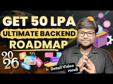 🔥 Ultimate Backend Development Roadmap 2026 | Learn Backend Step-by-step [hindi]