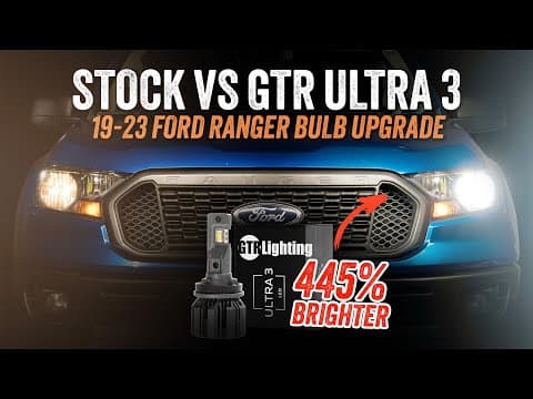 445% Brighter Than Stock?!  19–23 Ford Ranger Headlight Upgrade Done Right! | Gtr Lighting Ultra 3
