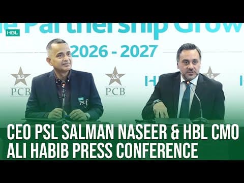 Ceo Psl Salman Naseer & Hbl Cmo Ali Habib Press Conference At National Bank Stadium, Karachi