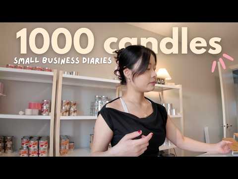 Make 1000 Candles With Me | Balancing Work & Life, Browsing Markets, Small Business Vlog
