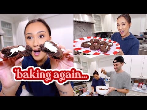 Baking Again 🍪, Hot Cocoa Marshmallow Cookies! Vlogmas Day 21