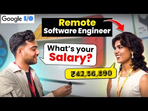 Asking Bangalore Engineers Their Salaries And How To Get Hired (google I/o Edition)