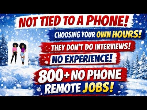 “weather’s Frightful, Work From Home’s Delightful: 800+ Non-phone Remote Jobs”