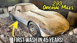293 Original Miles: Corvette Pace Car Barn Find | First Wash In 45 Years! | Satisfying Restoration