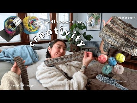 Spend A Solo Week With Me ✨ Starting Two Crochet Projects, Drafting A Coat Design + Yarn Haul