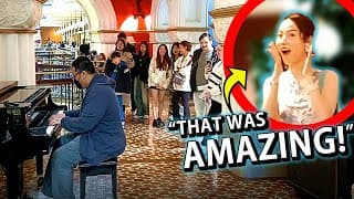 I Played An Epic Video Game Song On Piano In Public! Crowd Was Shocked Hearing Good Night, Wanderer